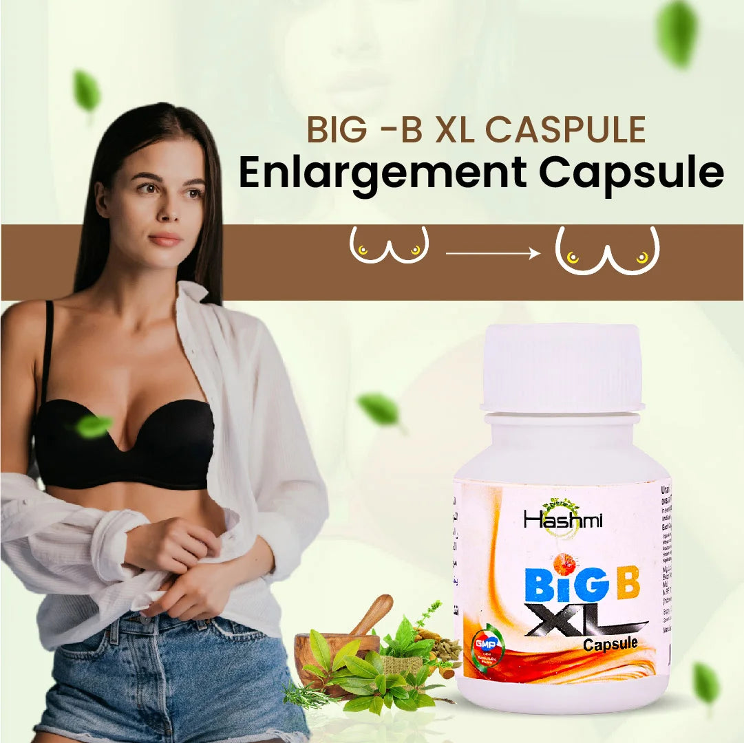 Hashmi Big B XL Helps For Breast Size Enlargement Shaping Powerful Capsule For Women 100% Ayurvedic (20 Capsules)
