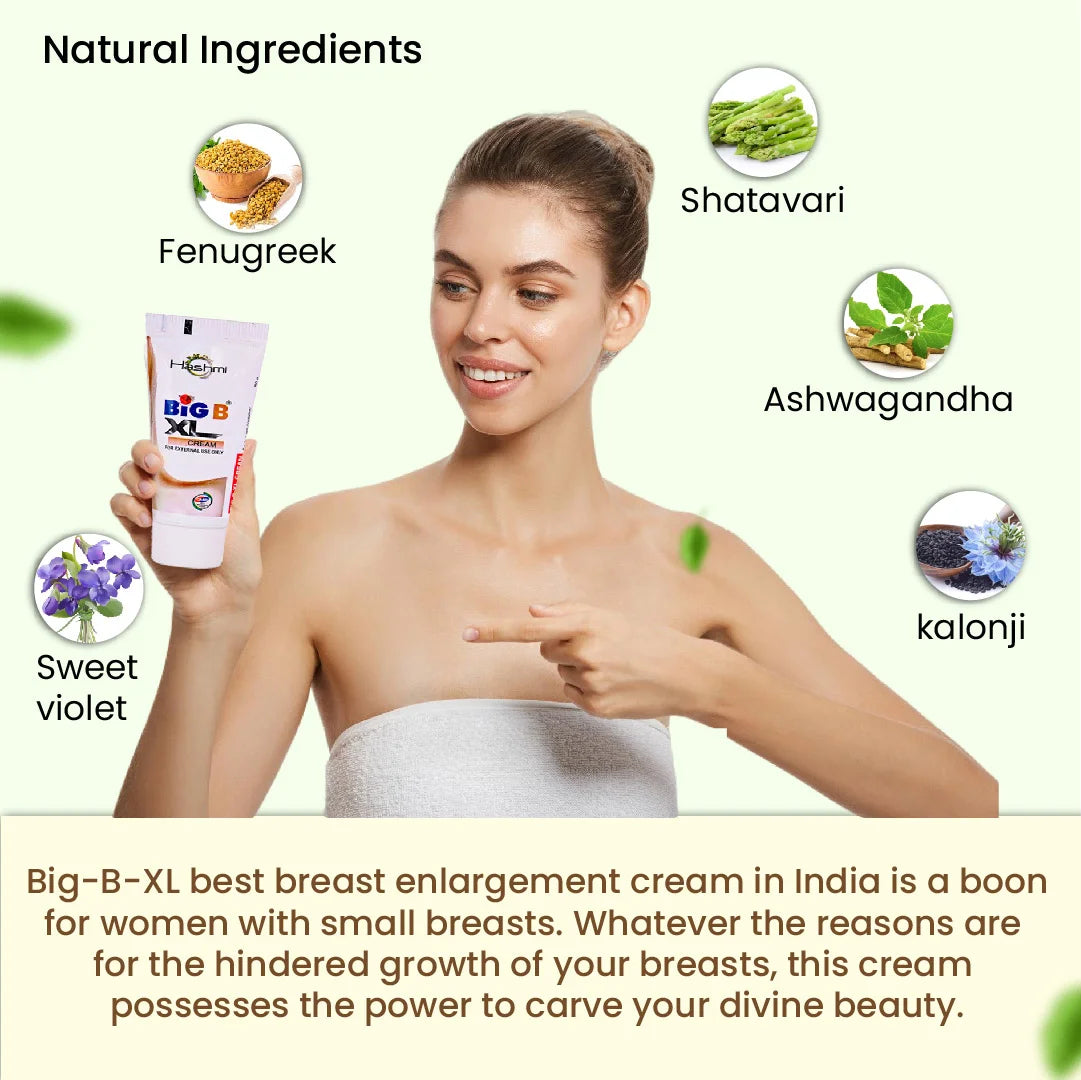 Hashmi Big B Cream | Natural Ayurvedic Breast Care, Firming & Toning Herbal Cream