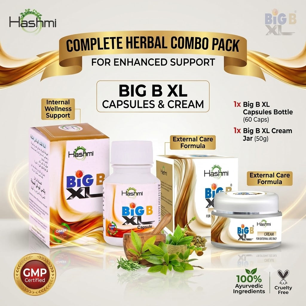 Hashmi Big B XL 60 Capsule & 50ml Cream Helps For Breast Size Enlargement and Shaping Powerful Capsule For Women 100% Ayurvedic