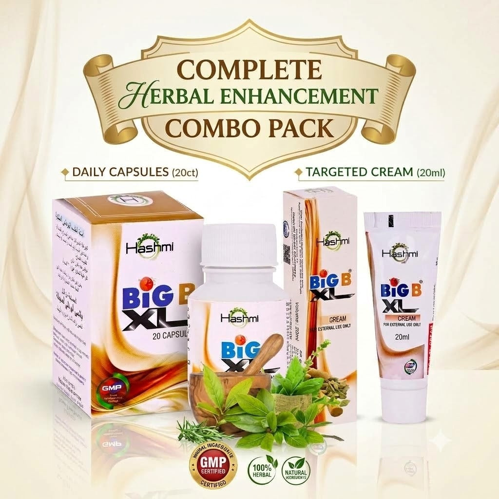 Hashmi Big B XL 20 Capsule & 20ml Cream Helps For Breast Size Enlargement and Shaping Powerful Capsule For Women 100% Ayurvedic