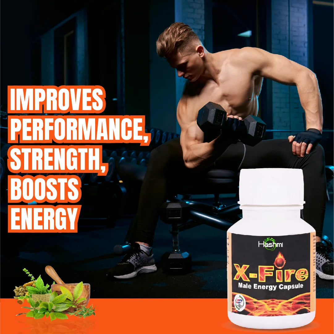 X Fire Capsule (20 Capsule) | Ayurvedic Herbal Supplement For Stamina, Enhanced Performance & Power For Men